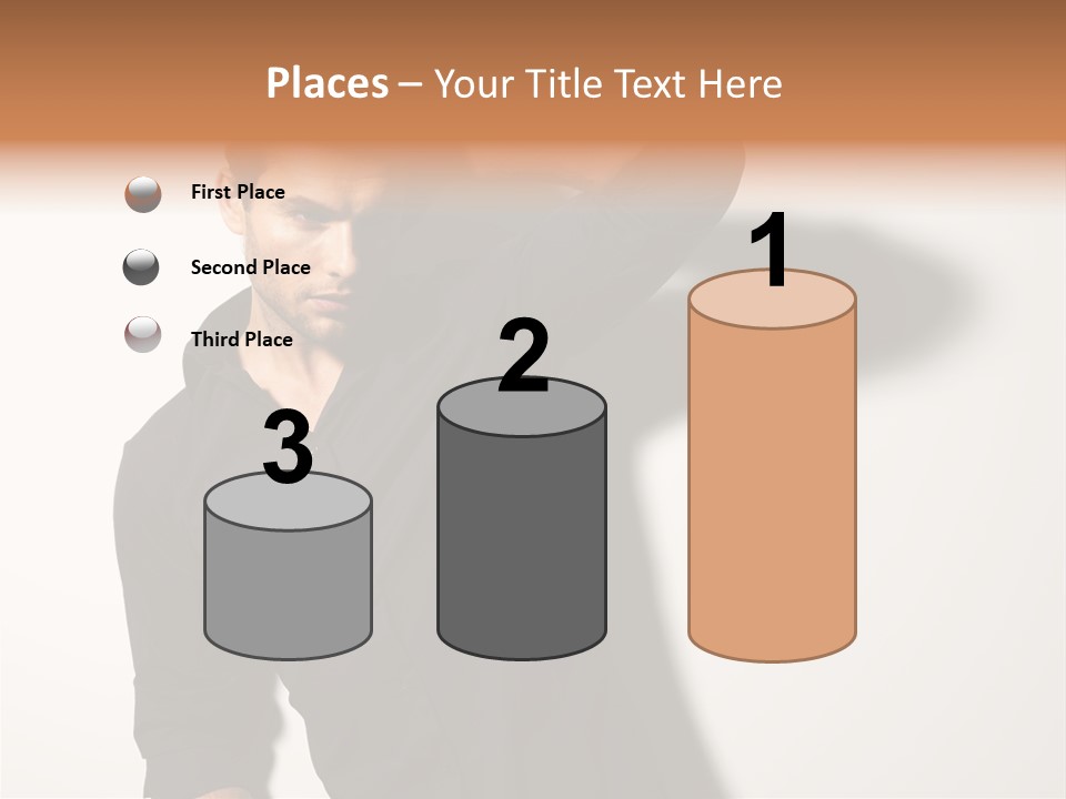 Standing Casual Model PowerPoint Template