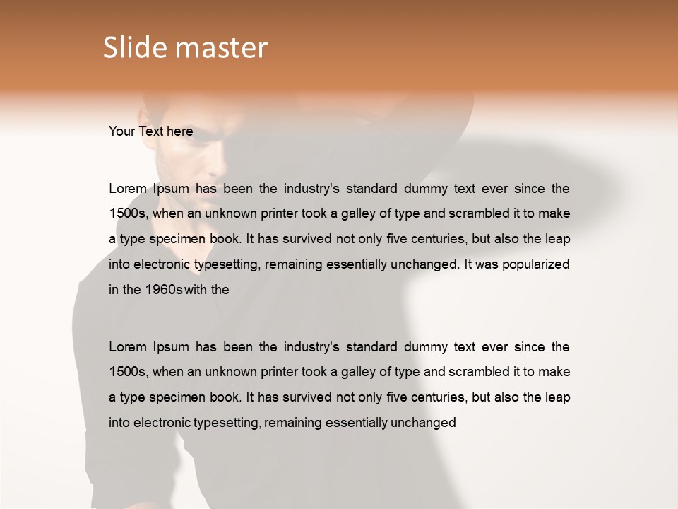 Standing Casual Model PowerPoint Template