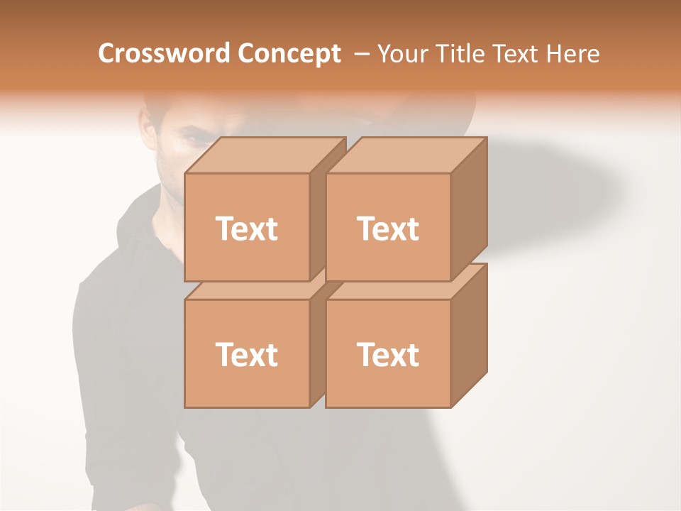 Standing Casual Model PowerPoint Template