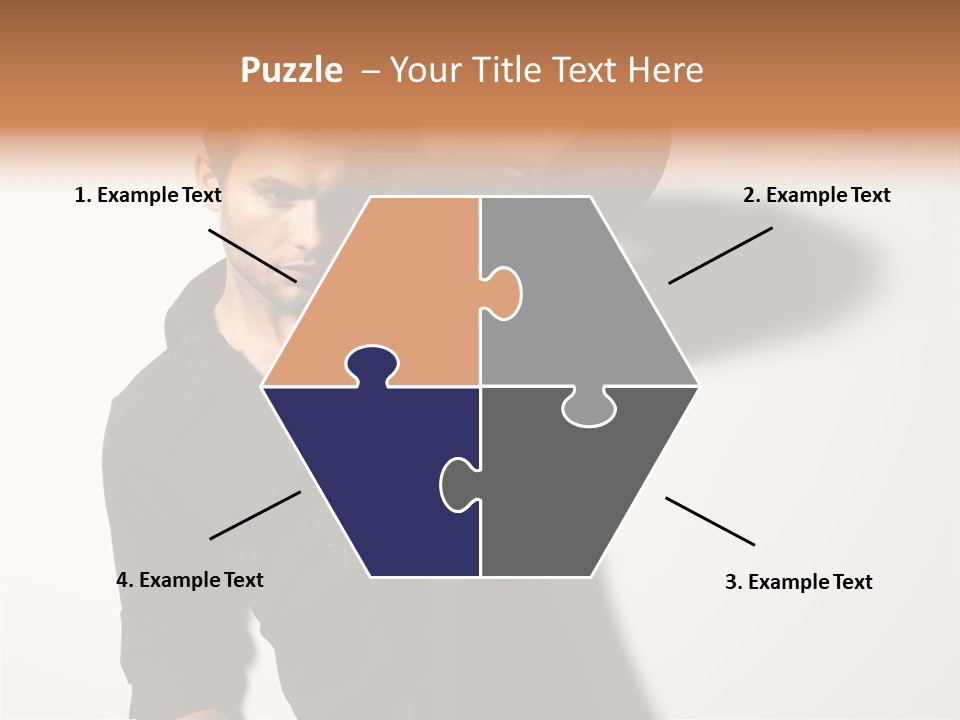 Standing Casual Model PowerPoint Template