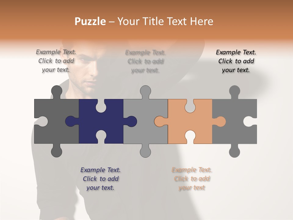 Standing Casual Model PowerPoint Template