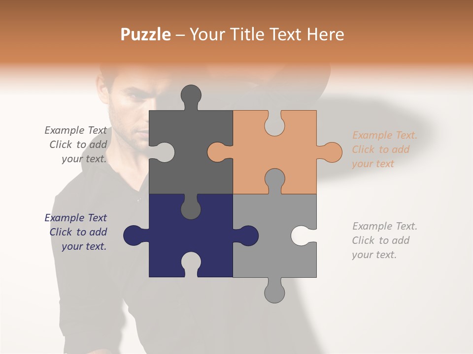 Standing Casual Model PowerPoint Template