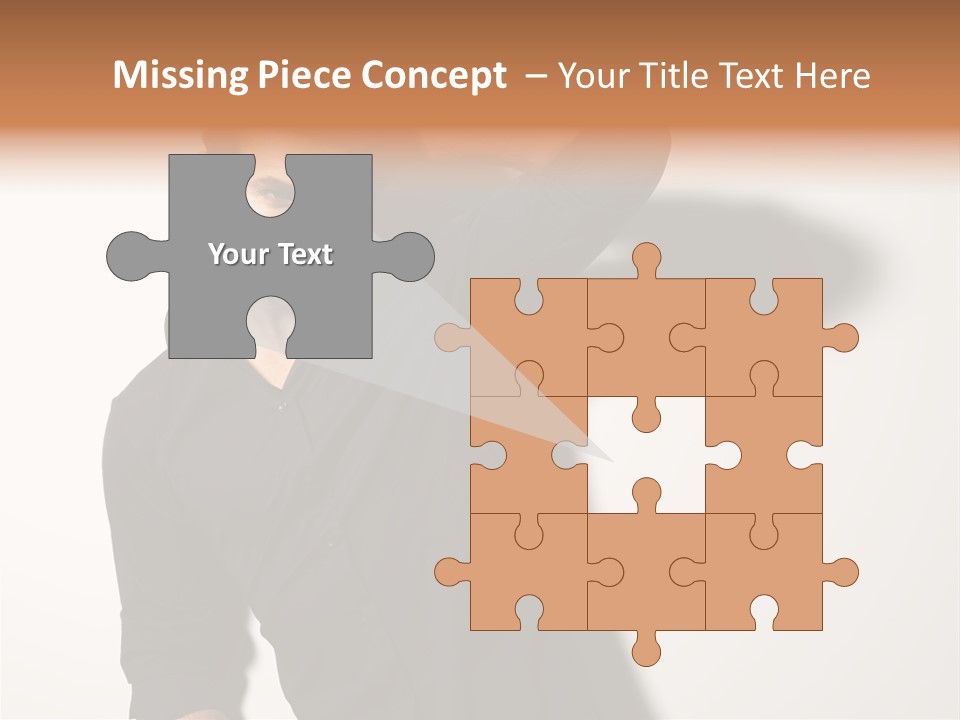 Standing Casual Model PowerPoint Template