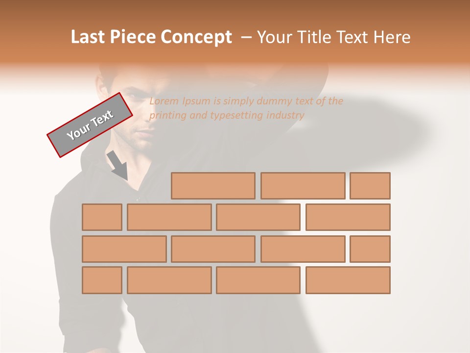 Standing Casual Model PowerPoint Template