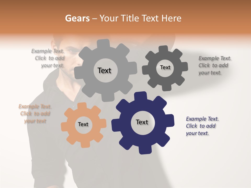 Standing Casual Model PowerPoint Template