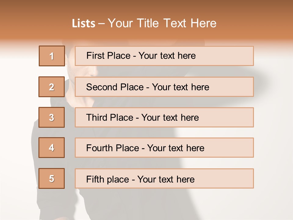 Standing Casual Model PowerPoint Template