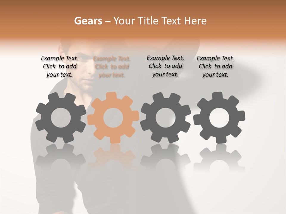 Standing Casual Model PowerPoint Template