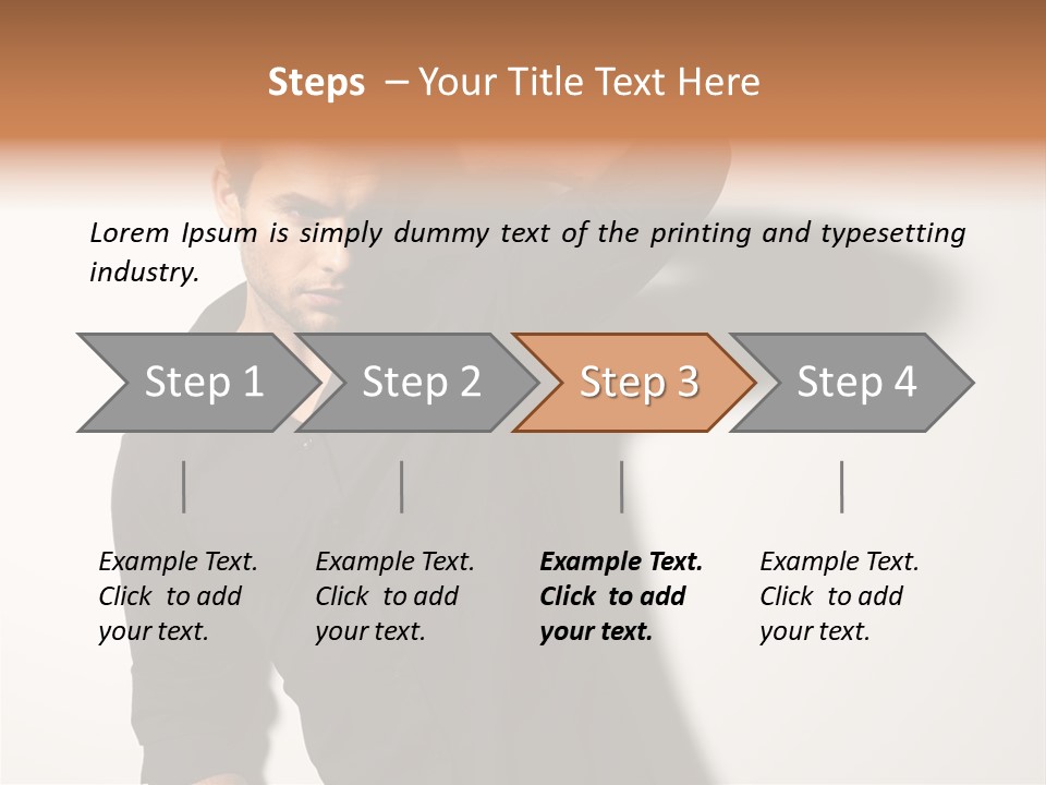 Standing Casual Model PowerPoint Template