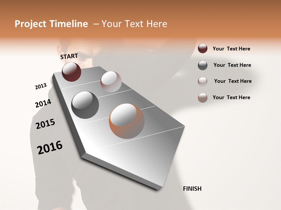 Standing Casual Model PowerPoint Template