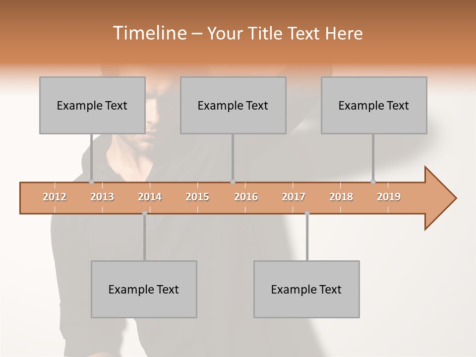 Standing Casual Model PowerPoint Template