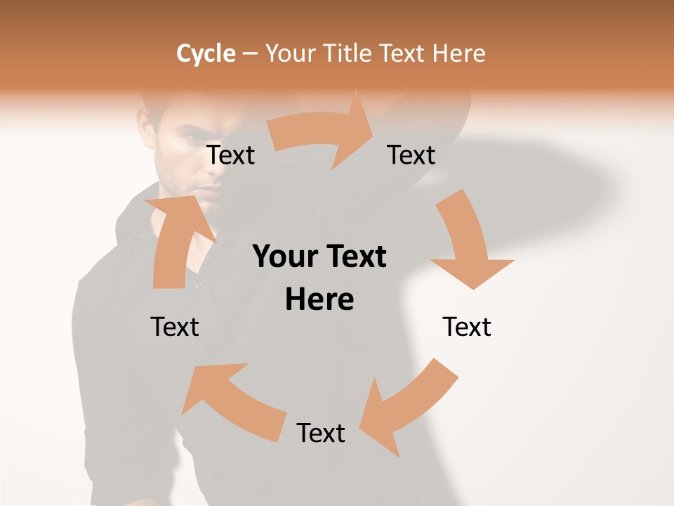 Standing Casual Model PowerPoint Template