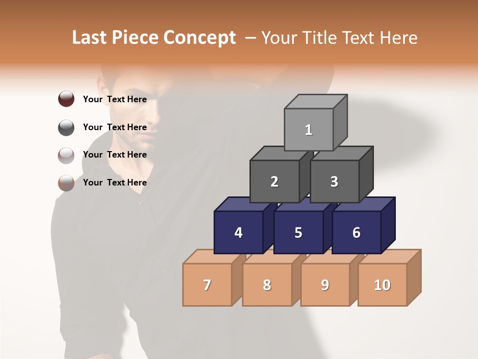 Standing Casual Model PowerPoint Template