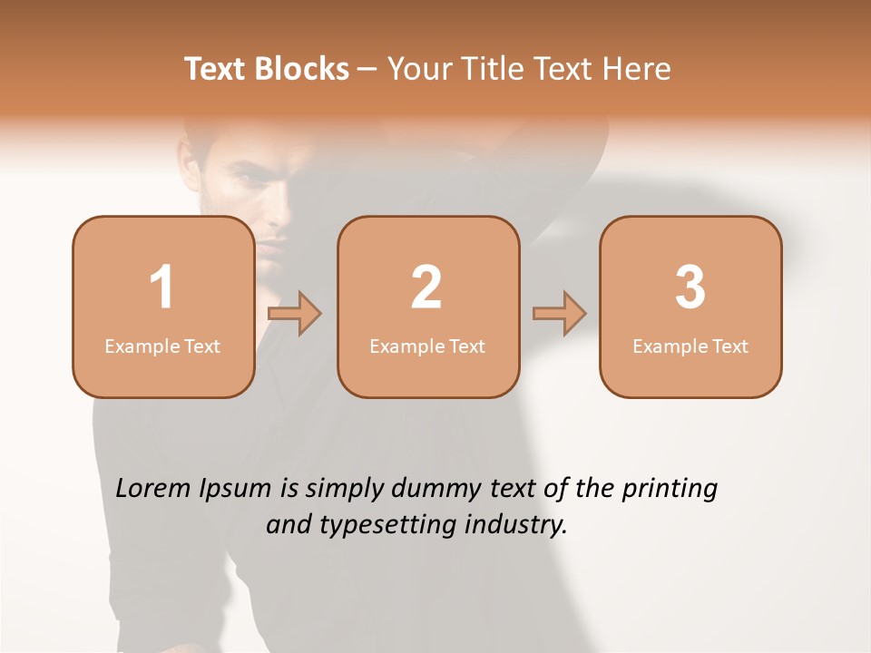 Standing Casual Model PowerPoint Template