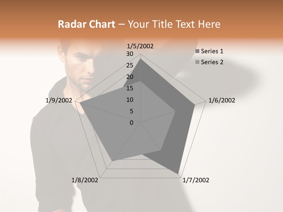 Standing Casual Model PowerPoint Template