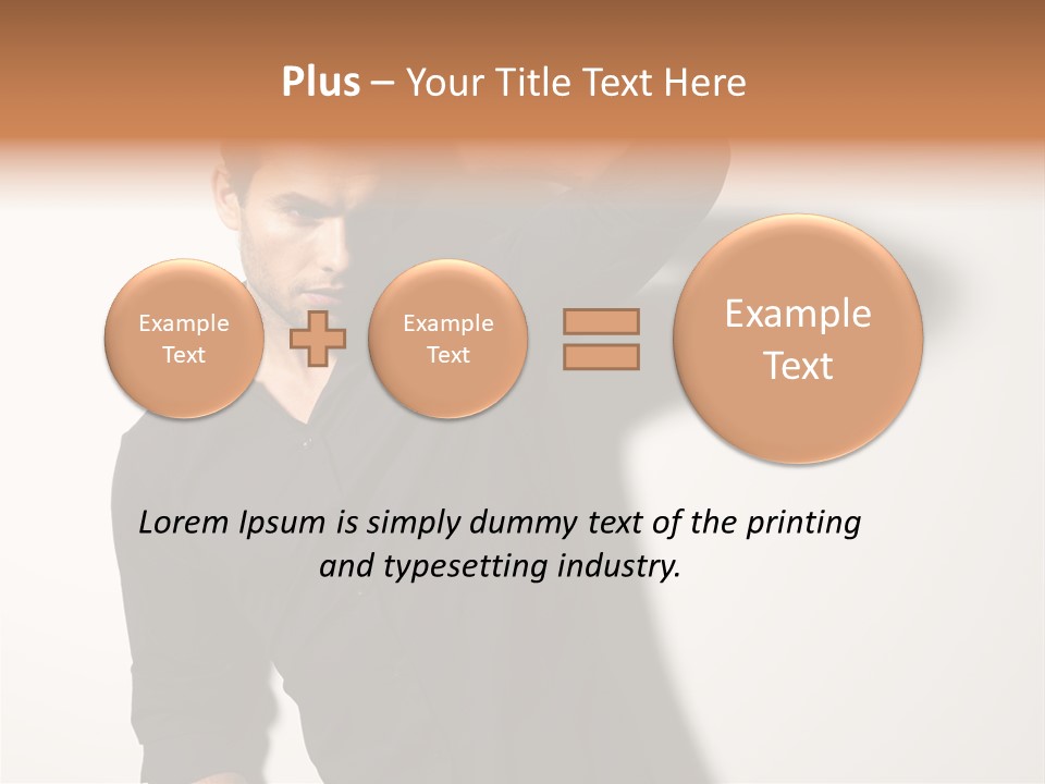 Standing Casual Model PowerPoint Template