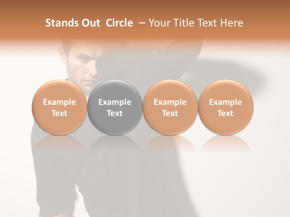 Standing Casual Model PowerPoint Template
