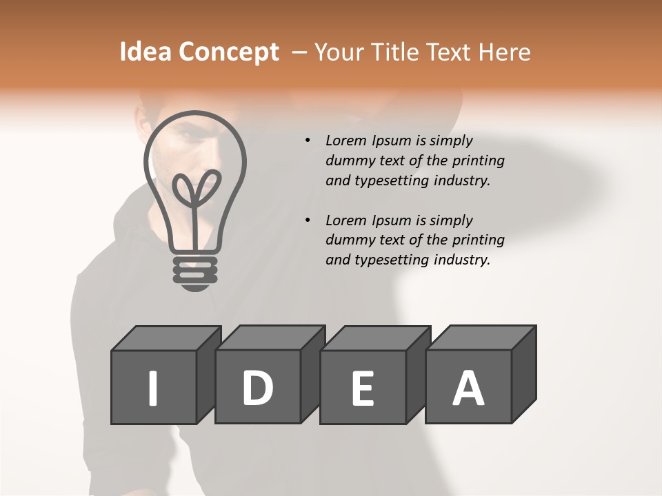 Standing Casual Model PowerPoint Template