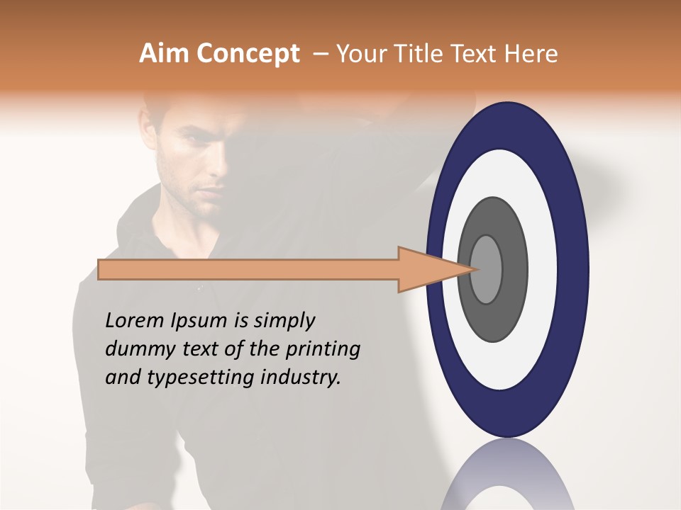 Standing Casual Model PowerPoint Template