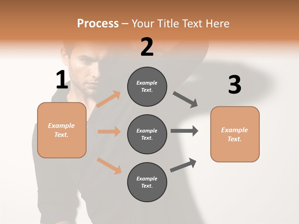 Standing Casual Model PowerPoint Template