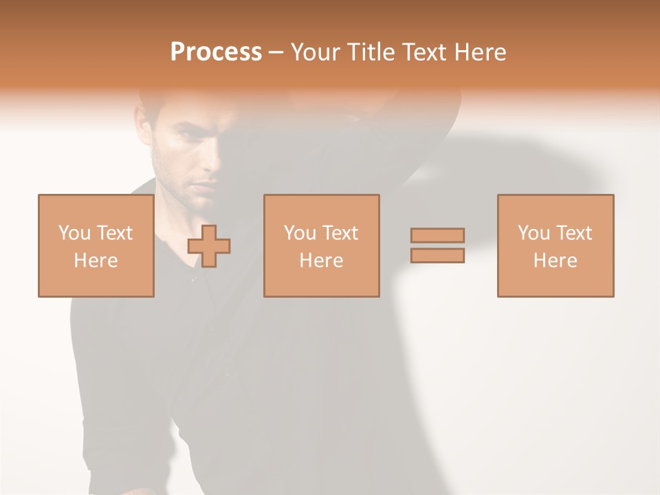 Standing Casual Model PowerPoint Template