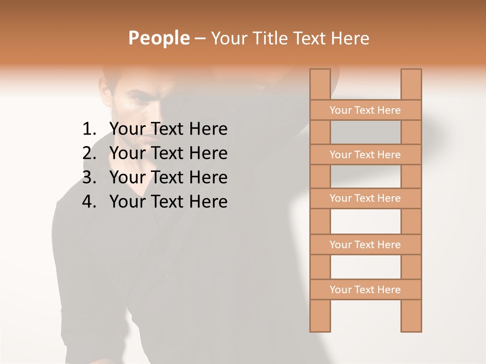 Standing Casual Model PowerPoint Template