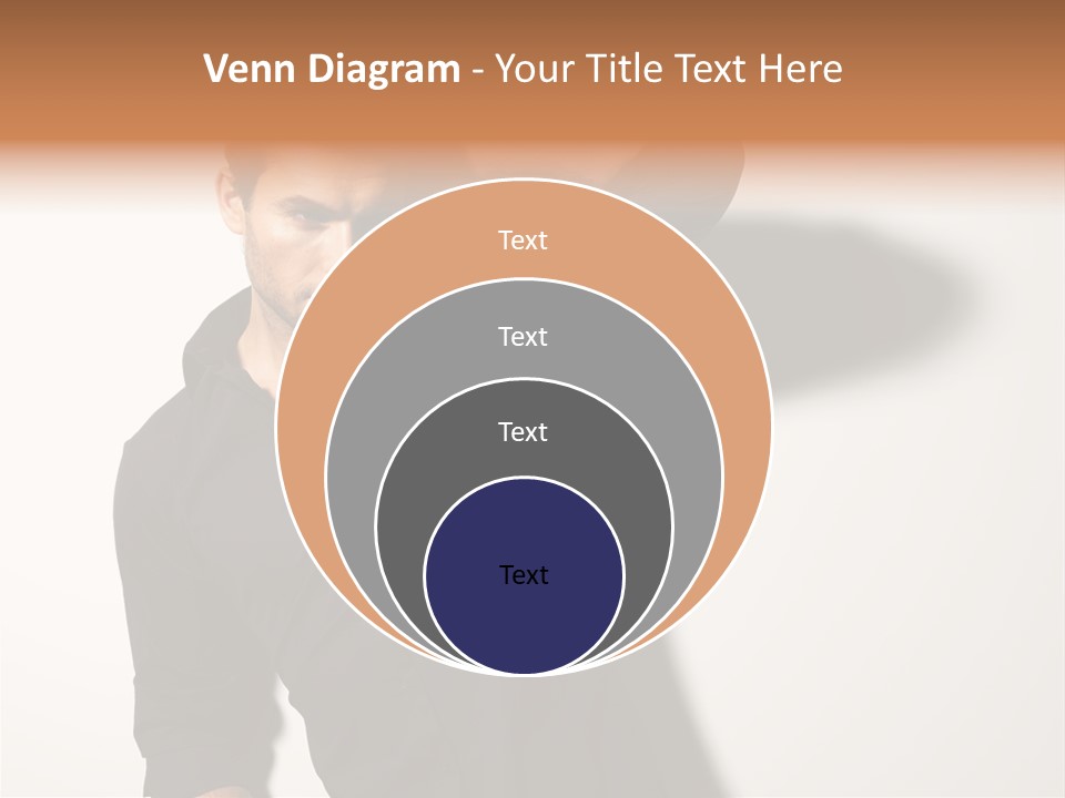 Standing Casual Model PowerPoint Template