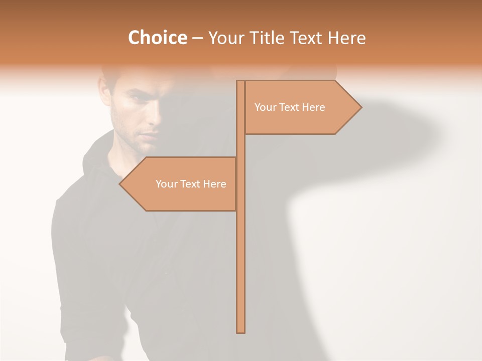 Standing Casual Model PowerPoint Template