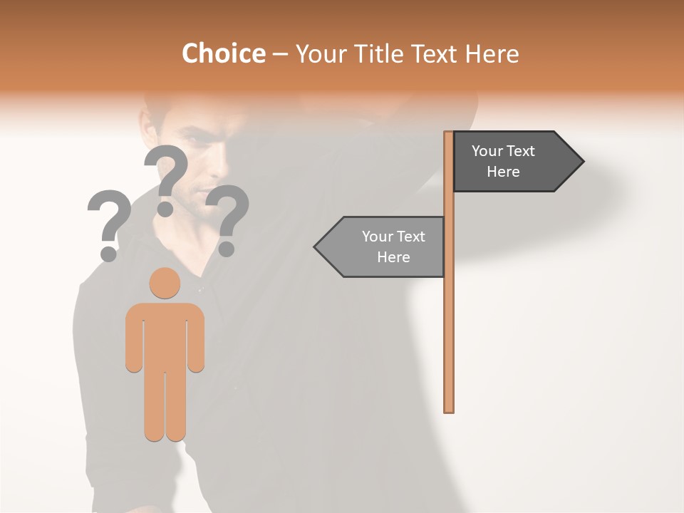 Standing Casual Model PowerPoint Template