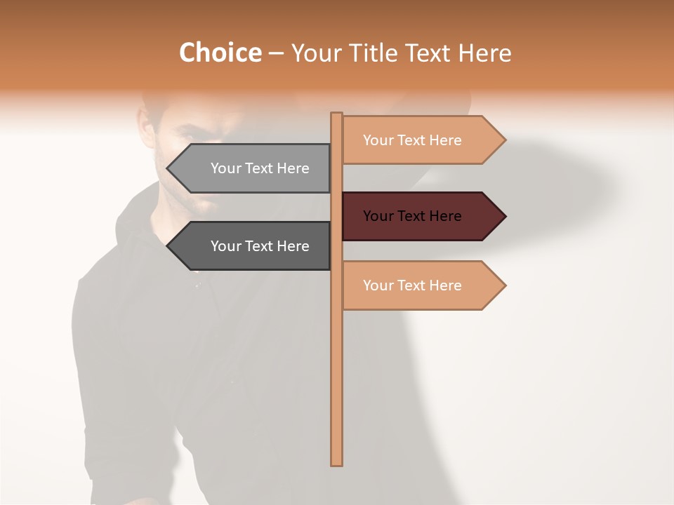 Standing Casual Model PowerPoint Template