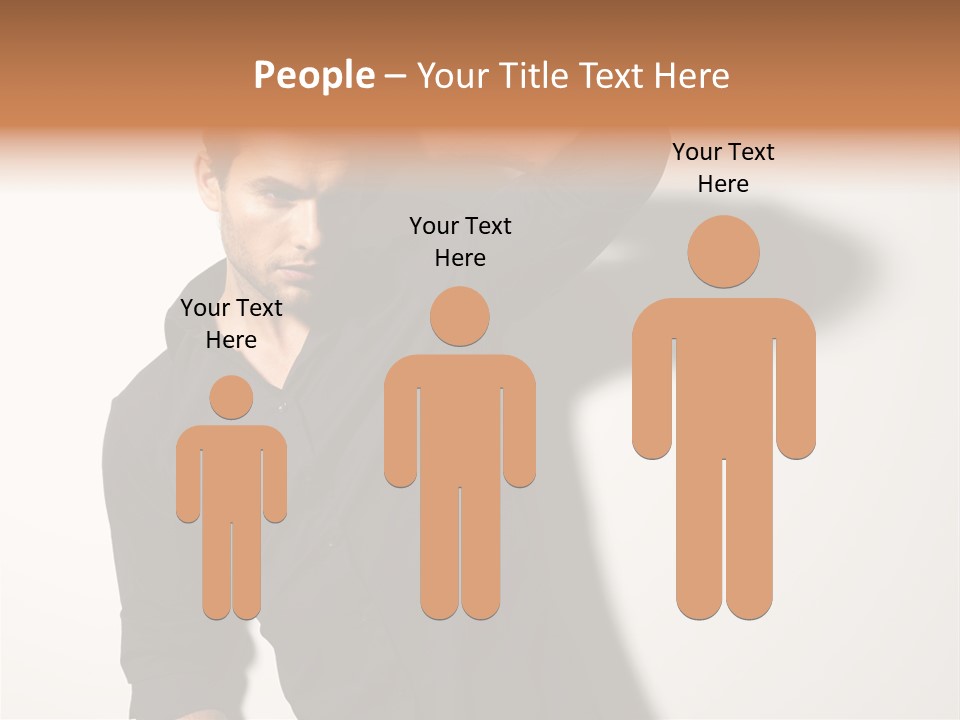 Standing Casual Model PowerPoint Template