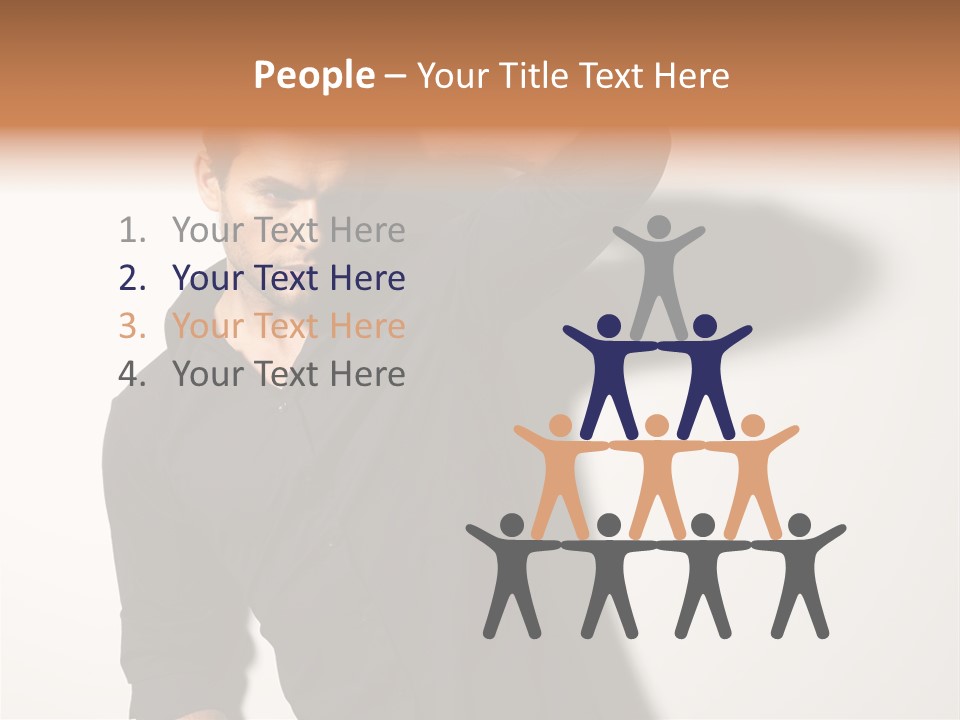 Standing Casual Model PowerPoint Template
