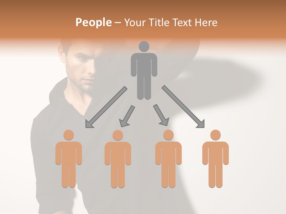 Standing Casual Model PowerPoint Template