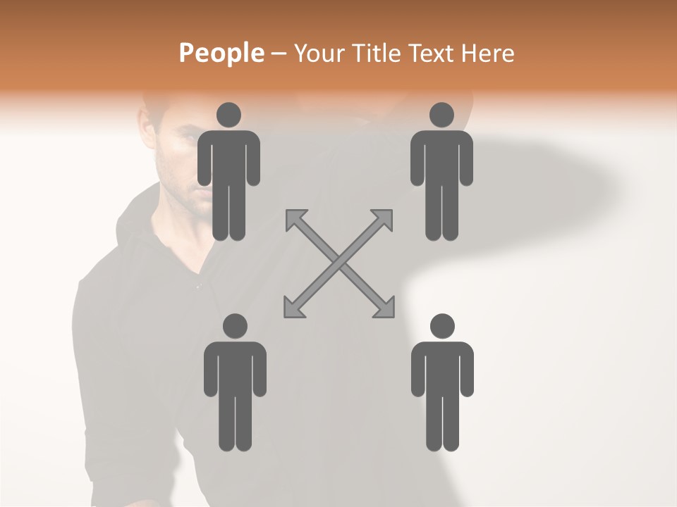 Standing Casual Model PowerPoint Template