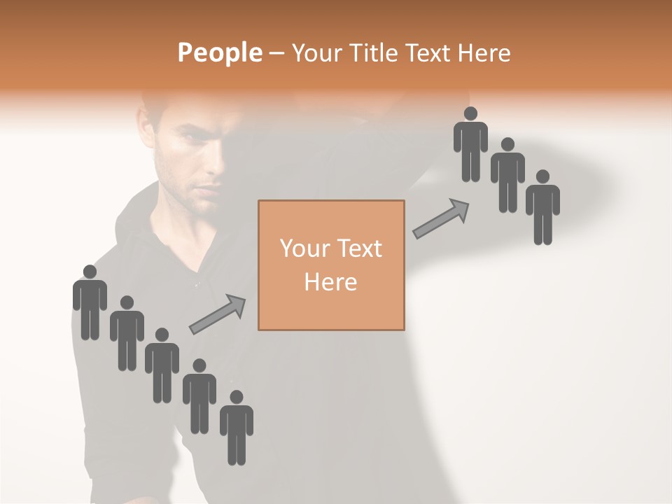 Standing Casual Model PowerPoint Template