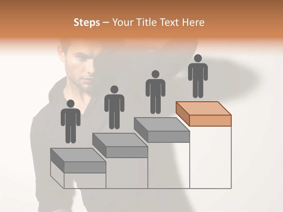 Standing Casual Model PowerPoint Template