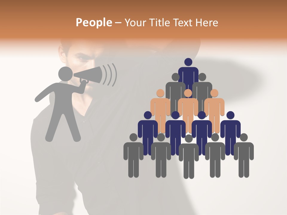 Standing Casual Model PowerPoint Template