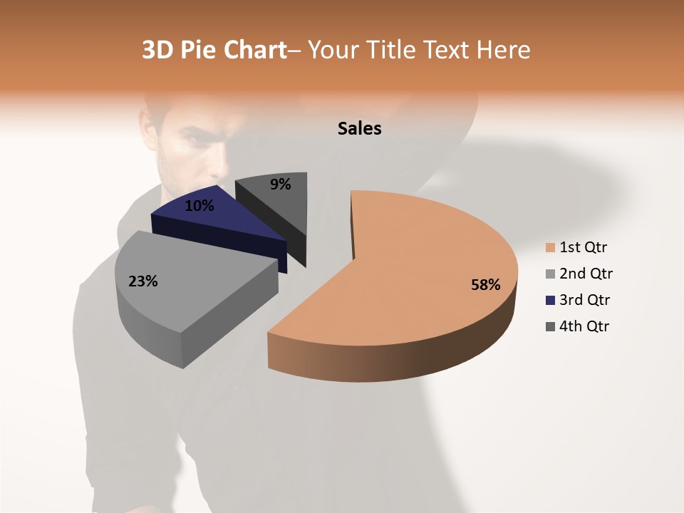 Standing Casual Model PowerPoint Template