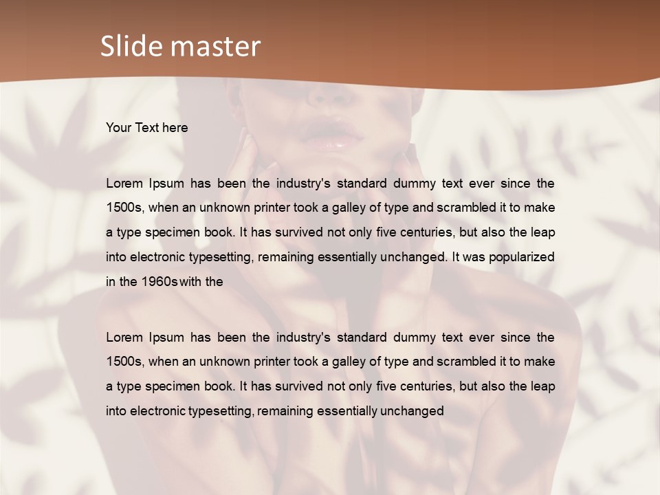 Elegance Pattern Lips PowerPoint Template