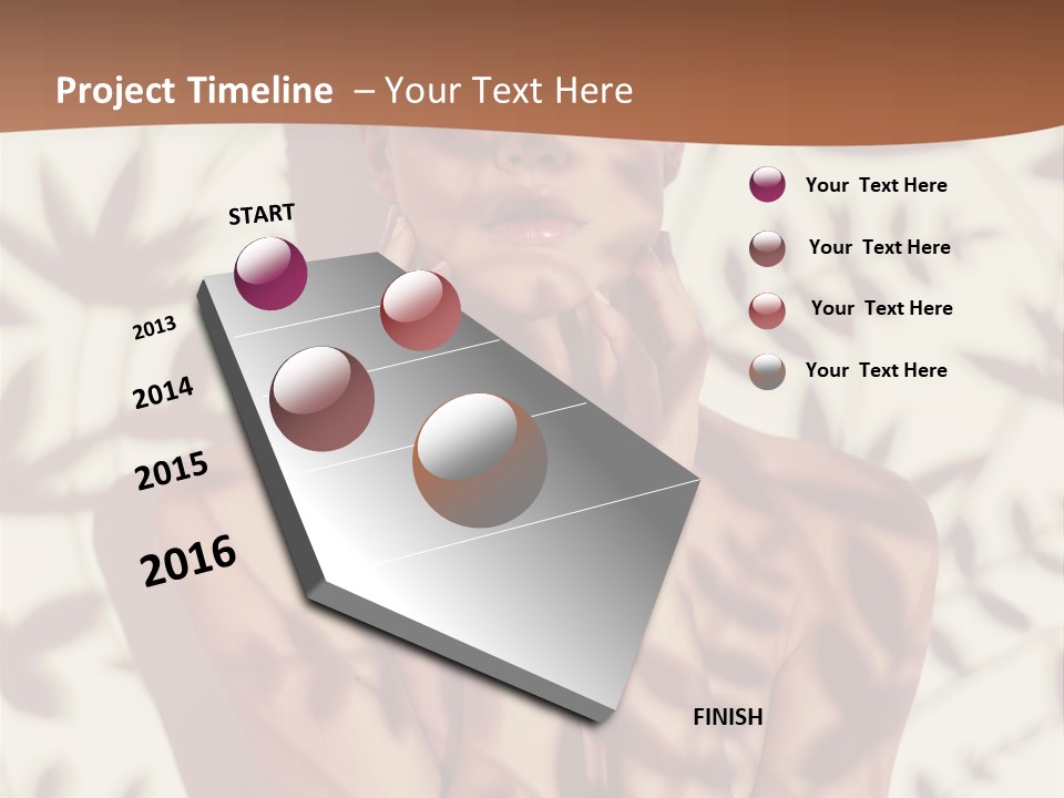 Elegance Pattern Lips PowerPoint Template