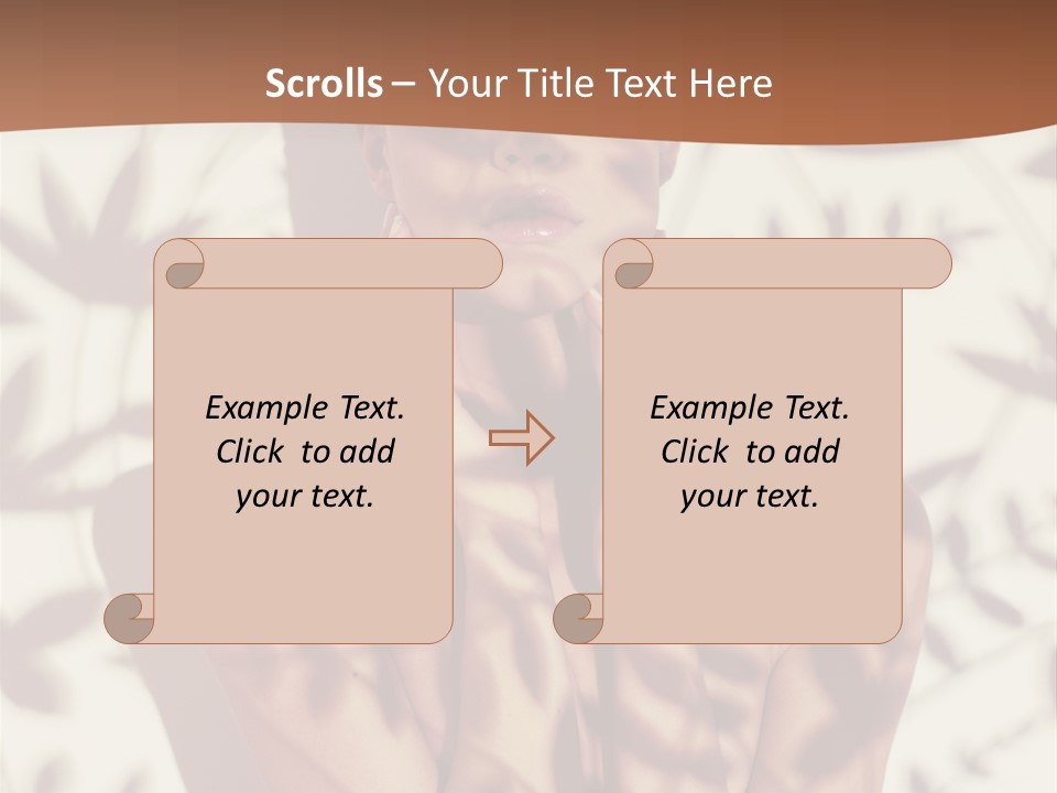 Elegance Pattern Lips PowerPoint Template