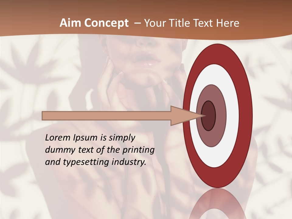 Elegance Pattern Lips PowerPoint Template