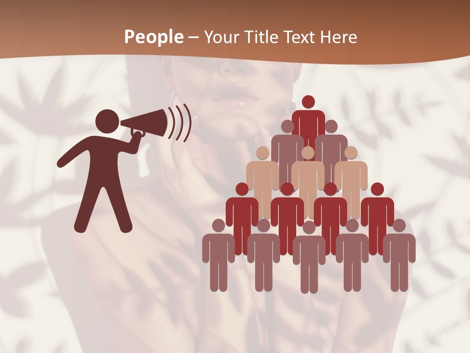 Elegance Pattern Lips PowerPoint Template