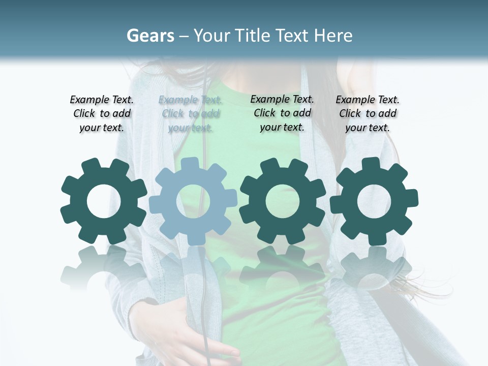 Caucasian Joyful People PowerPoint Template