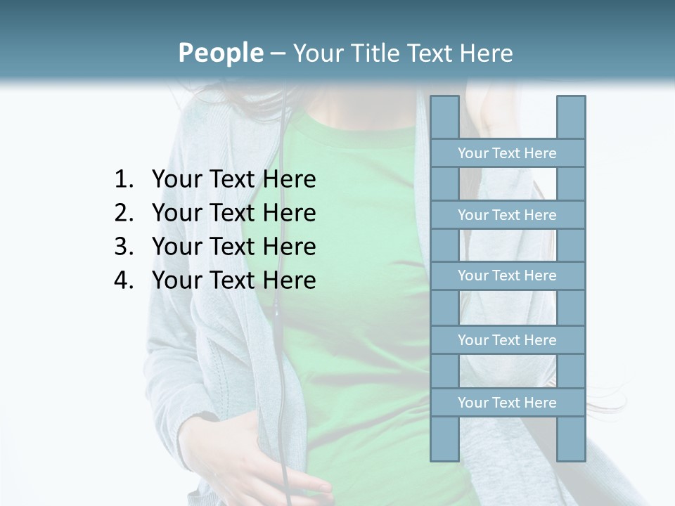 Caucasian Joyful People PowerPoint Template