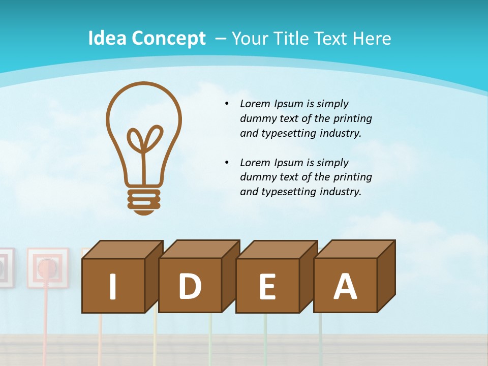 Room Background Symbol PowerPoint Template