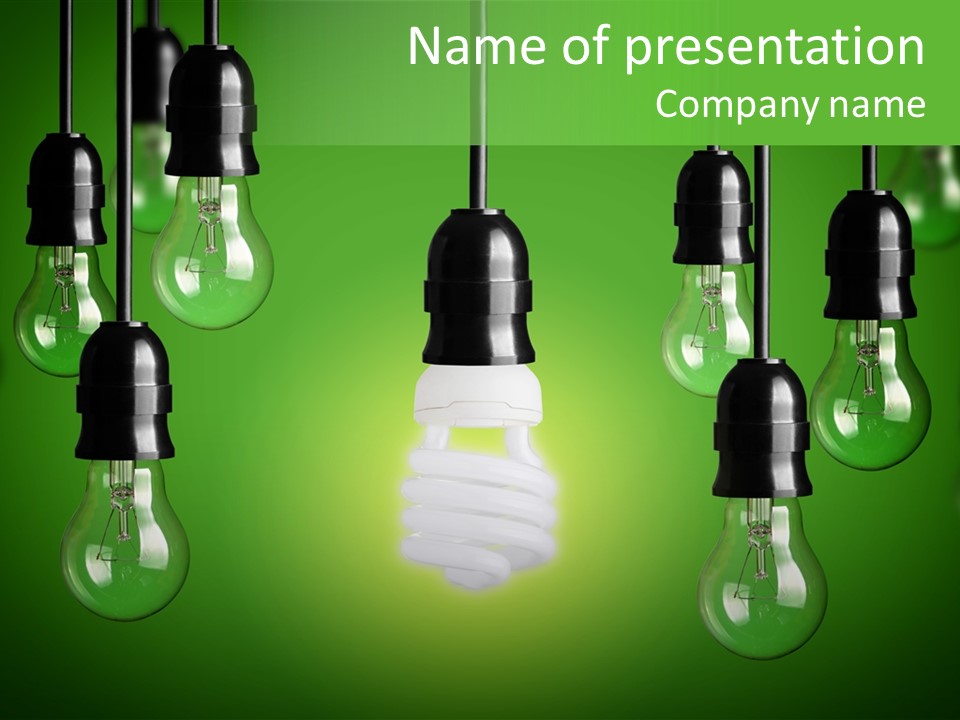 Electricity Brightly Efficiency PowerPoint Template