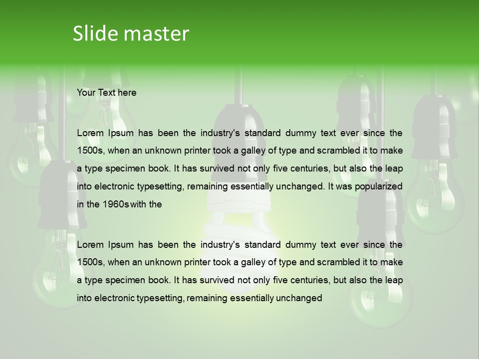 Electricity Brightly Efficiency PowerPoint Template