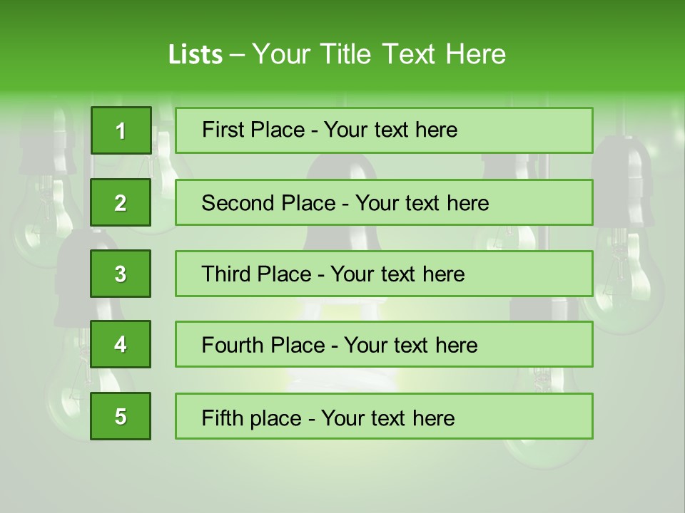 Electricity Brightly Efficiency PowerPoint Template