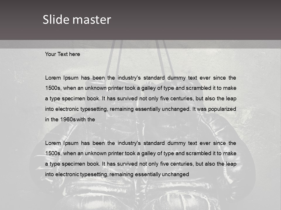 Dangling Recreation Leather PowerPoint Template