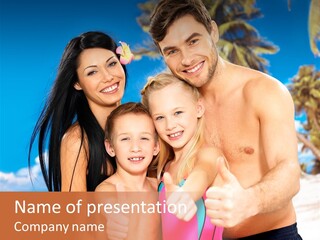 Summer Sea Enjoyment PowerPoint Template